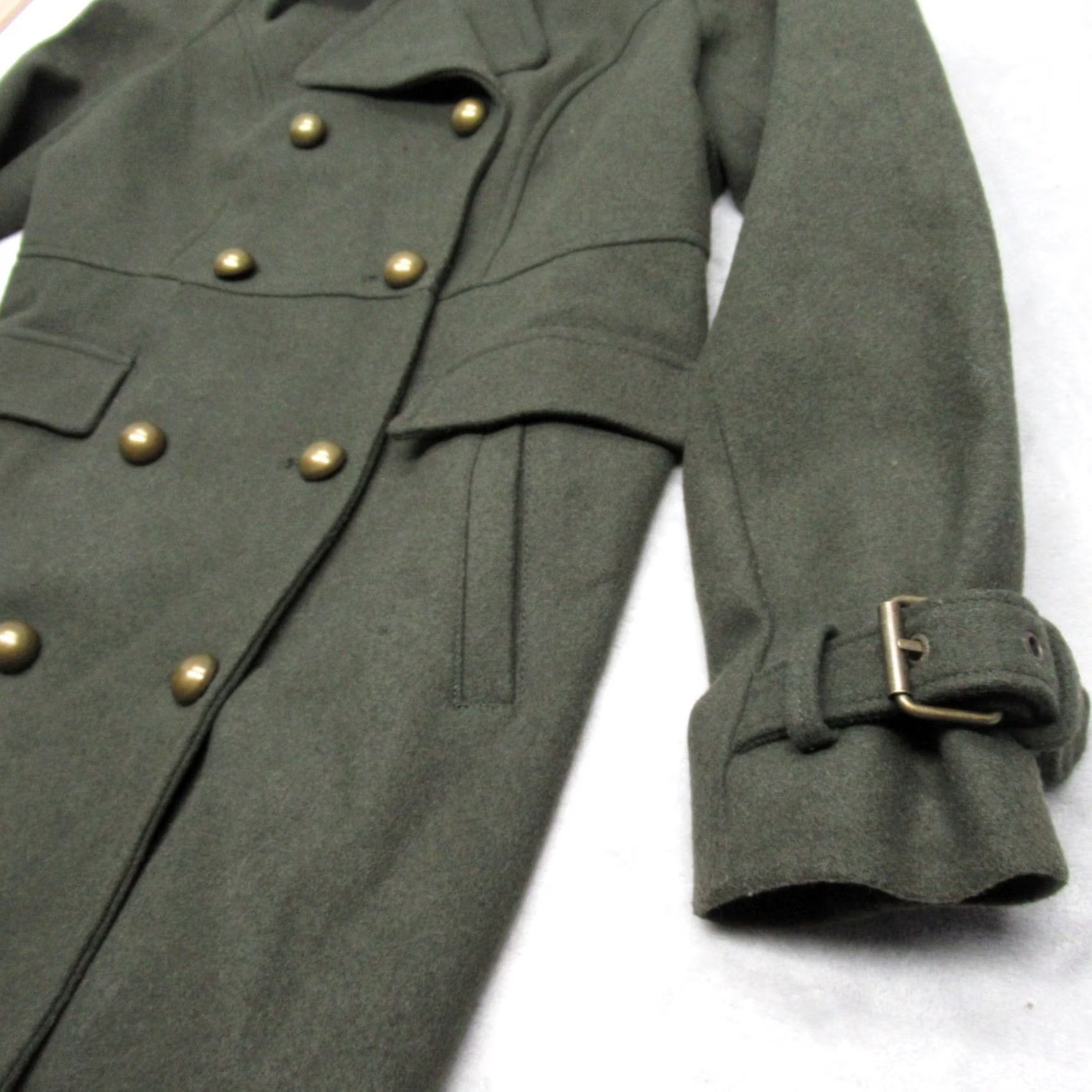 American Eagle Outfitters American Eagle Coat Wool Blend Double Breast Insulated Jacket Women Small Green Size S / US 4 / IT 40 - 6 Thumbnail
