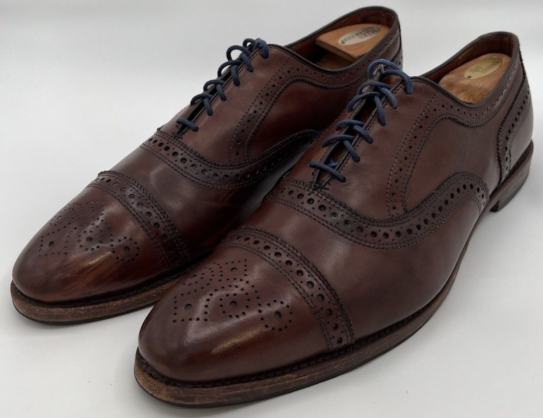 Allen Edmonds Allen Edmonds "STRAND" Cap-Toe Brown Leather Oxford Mens 13C Size US 13 / EU 46 - 1 Thumbnail