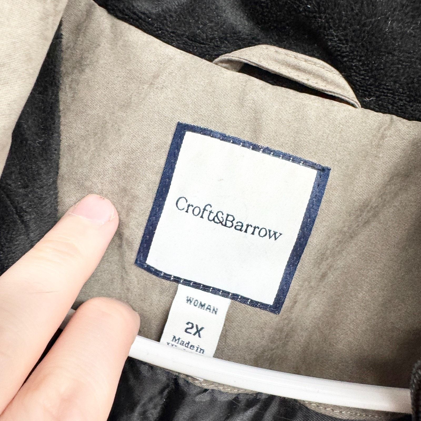 Croft & Barrow Croft & Barrow Jacket Size 2X Brown Suede Full Zip Hooded Size XXL / US 16-18 / IT 52-54 - 2 Thumbnail