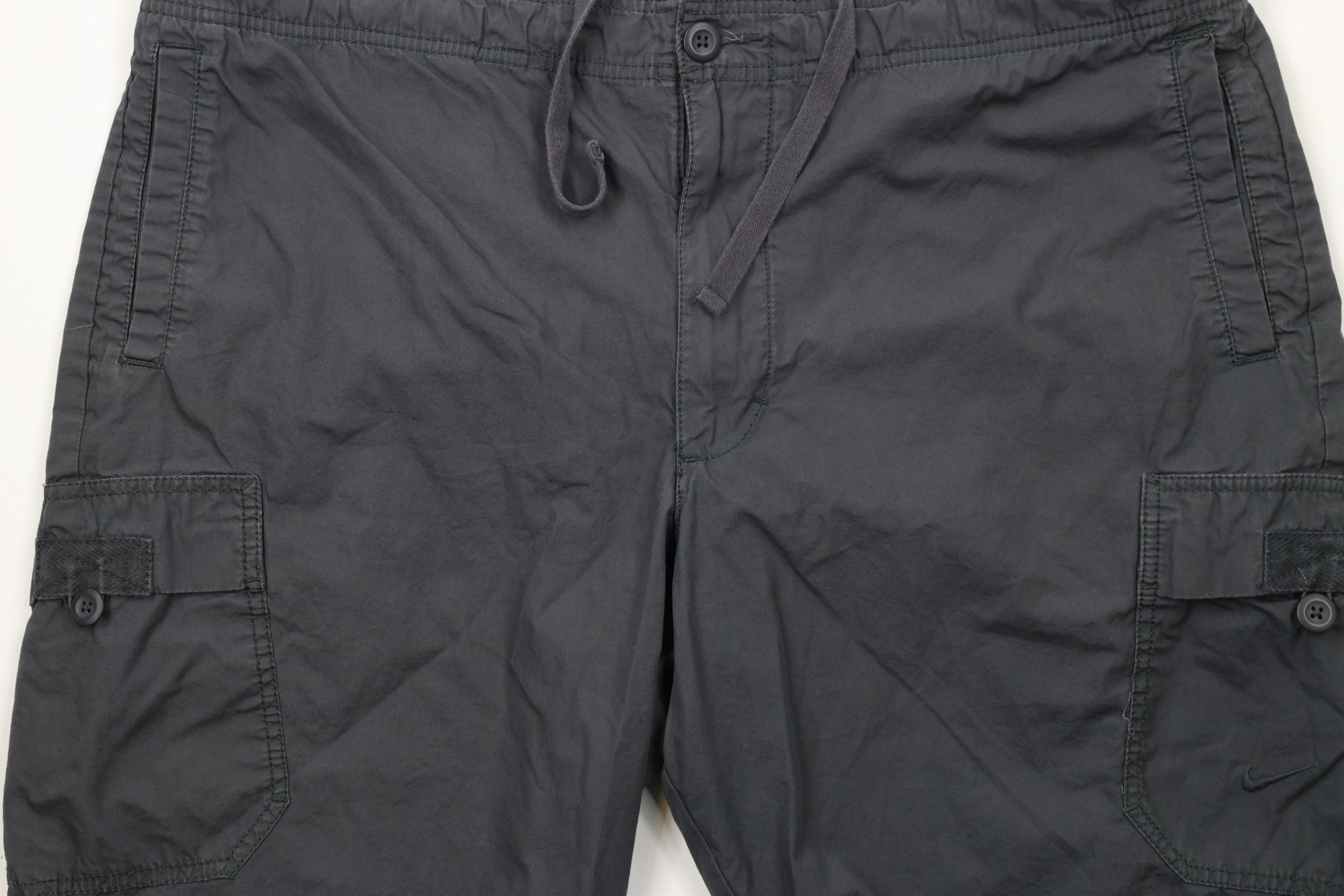 Nike × Vintage Vintage Nike Scott Mini Swoosh Cargo Shorts Gray Cotton Size US 38 / EU 54 - 3 Thumbnail