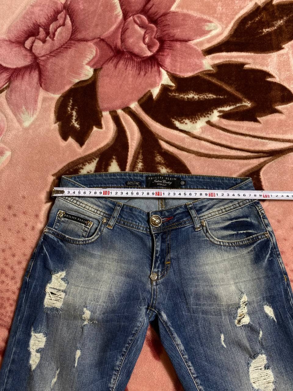 Philipp Plein Philipp Plein Rhinestone stonewashed straight-leg jeans Size US 28 / EU 44 - 20 Thumbnail