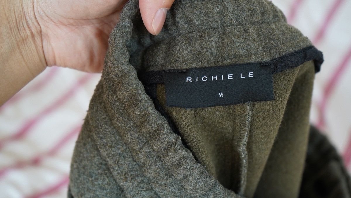 Richie Le Collection Dark Gray Richie Le Collection Pleated Wool Pants Size US 32 / EU 48 - 8 Thumbnail