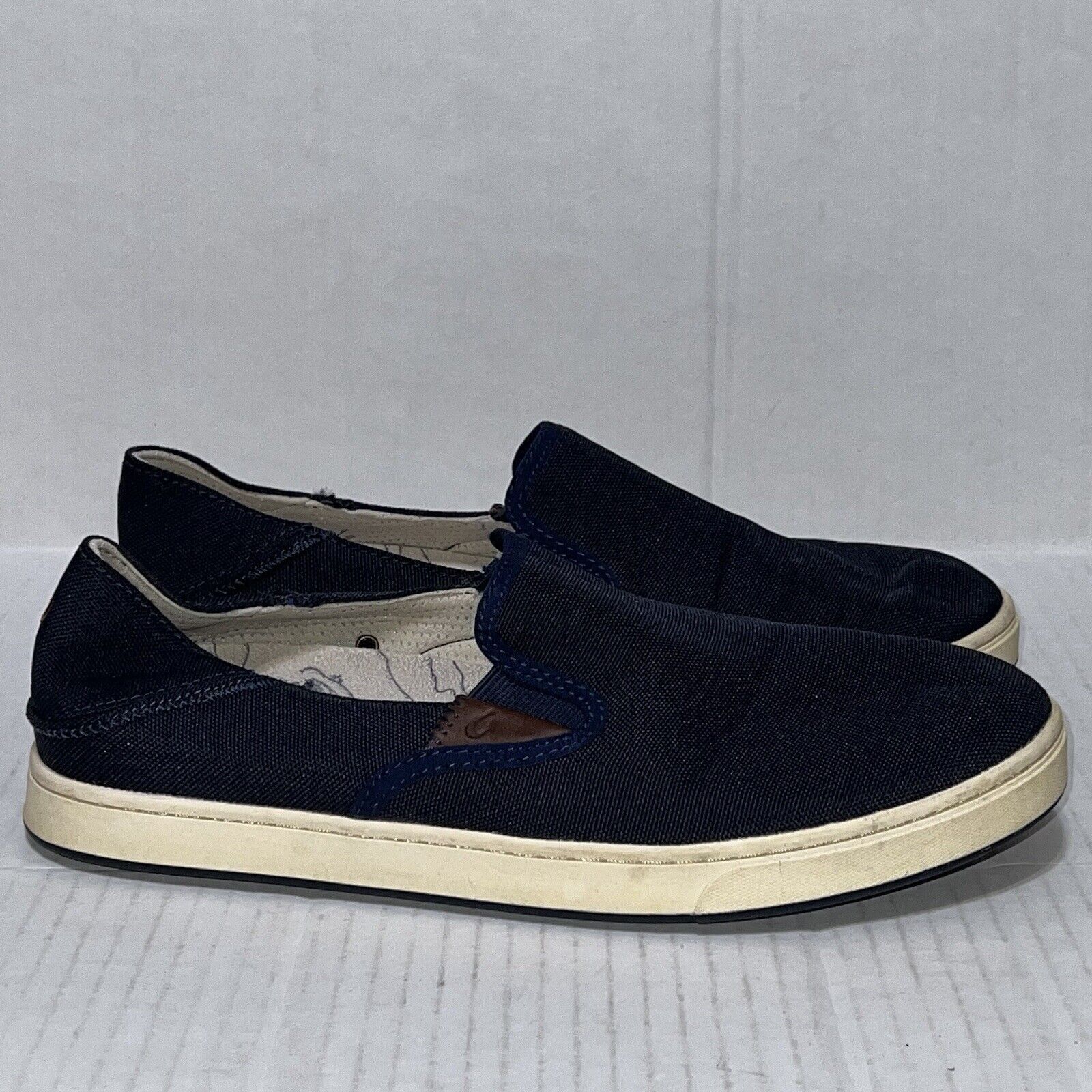 Olukai OluKai Kahu Men's Size 8 Blue Slip-On Boat Deck Loafer Shoes Size US 8 / EU 41 - 1 Thumbnail