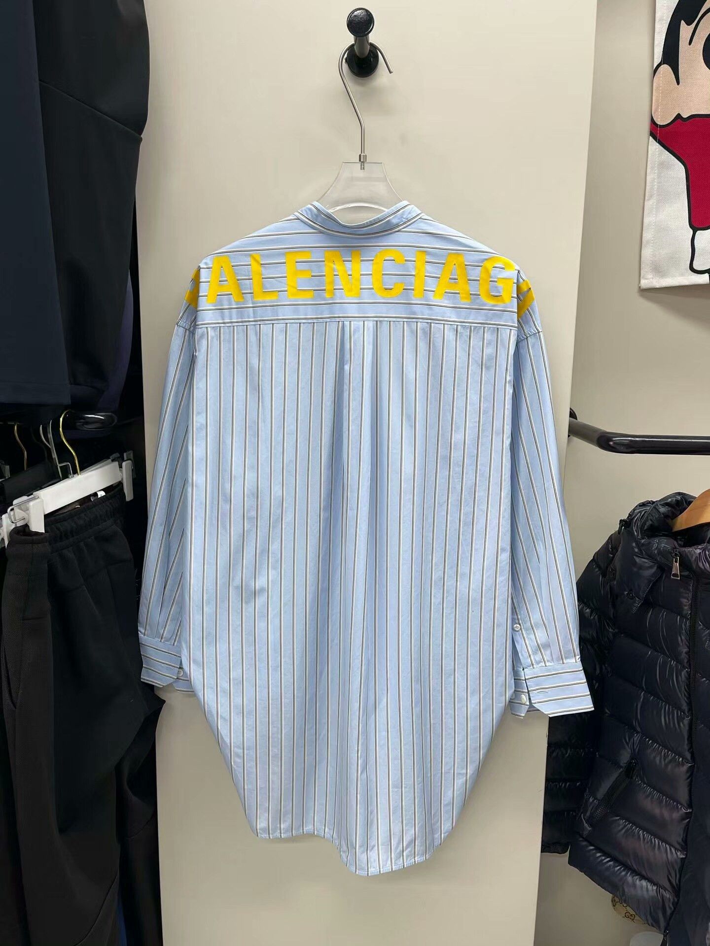 Balenciaga balenciaga blue striped logo long shirt Size US S / EU 44-46 / 1 - 2 Thumbnail
