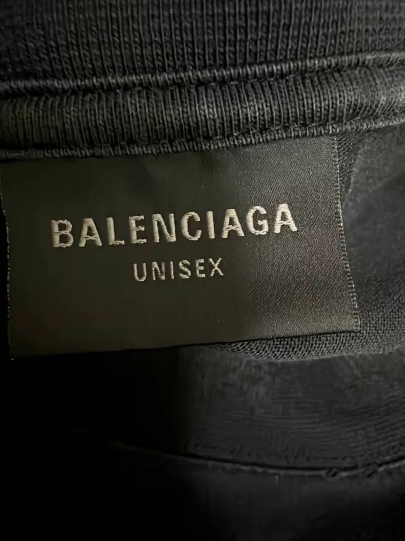 Balenciaga Balenciaga Black Silver Logo Short Sleeve TShirt-2506 Size US XL / EU 56 / 4 - 3 Thumbnail