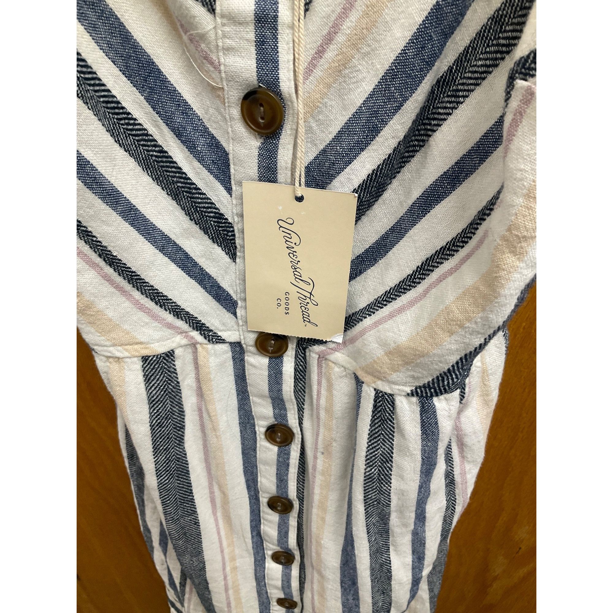 Other Women's Striped Sleeveless Button-Front Sun Dress - Universa Size XS / US 0-2 / IT 36-38 - 6 Thumbnail