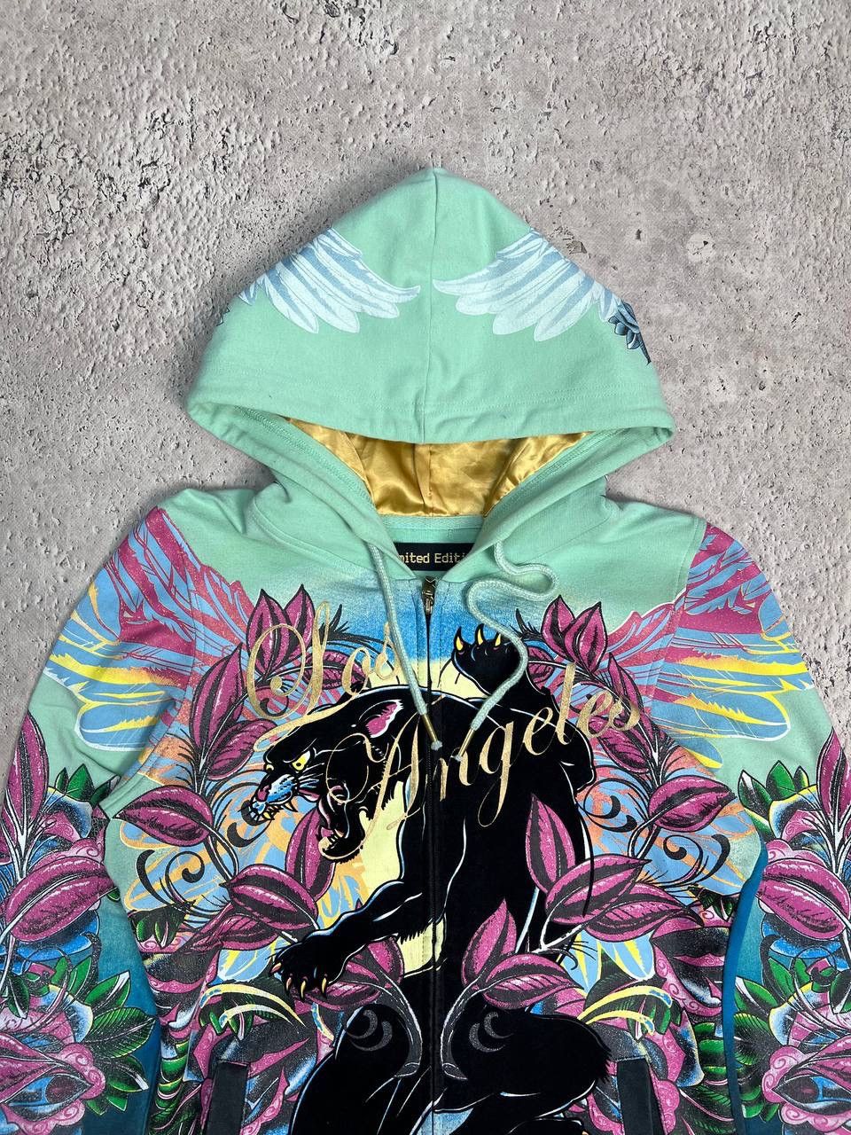 Ed Hardy × Vintage Vintage Ed Hardy Hoodie love kill slowly skull panther Y2K Size US L / EU 52-54 / 3 - 4 Thumbnail