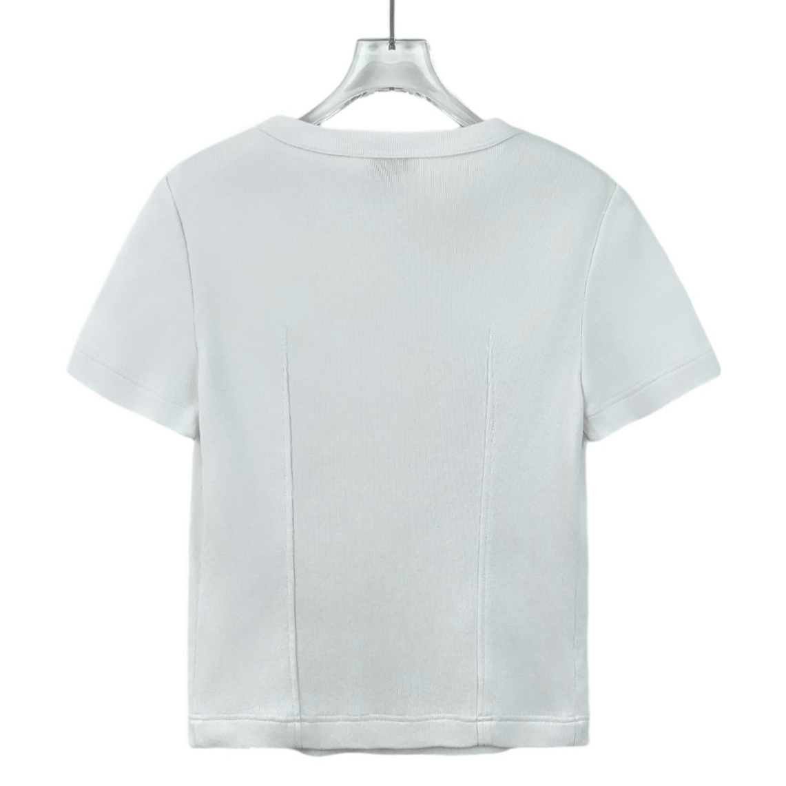 Chanel Chanel White Short Sleeve T-Shirt With 3D Flower Detail Size XXS / US 00 / IT 34 - 2 Thumbnail