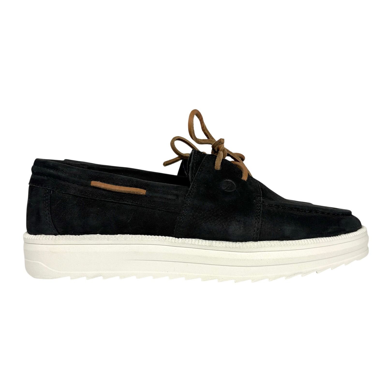 Sperry Womens Cruise Plushstep Boat Shoes Black Leather 9