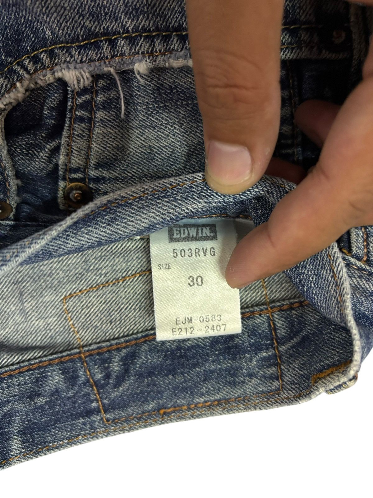 Edwin Vtg Edwin Japan 503 Grunge Distressed Jeans Size US 30 / EU 46 - 10 Thumbnail