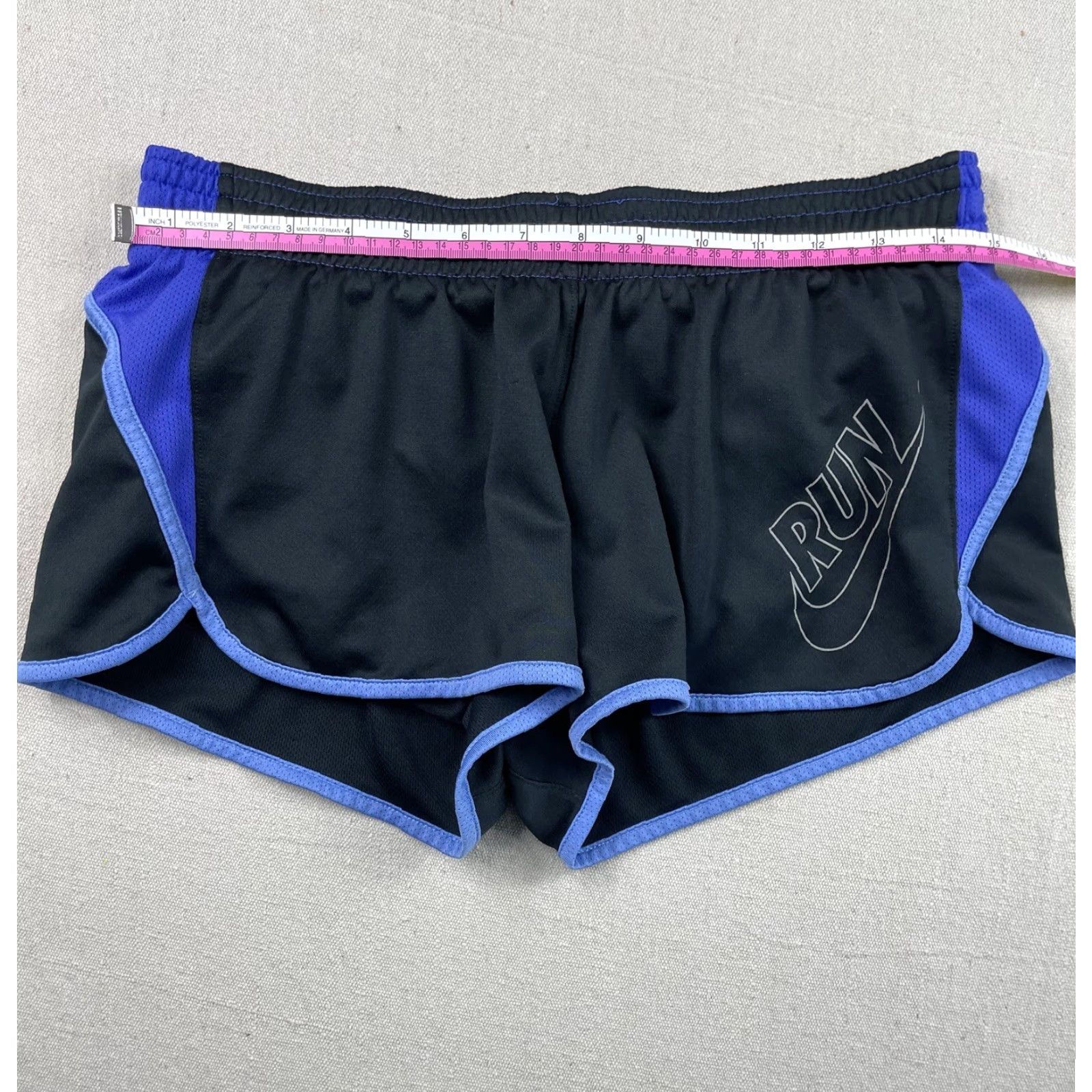 Nike Nike Running Shorts Women M Black Purple Swoosh Lined Drawstring Cheer Performance Activewear Short Size 32" / US 10 / IT 46 - 7 Thumbnail