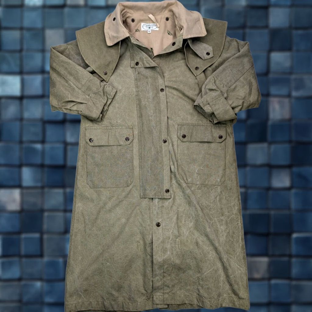 Vintage VTG Overland Outfitters Walkabout Adventure Duster Jacket Mens M Khaki Canvas Coat Size US M / EU 48-50 / 2 - 1 Thumbnail