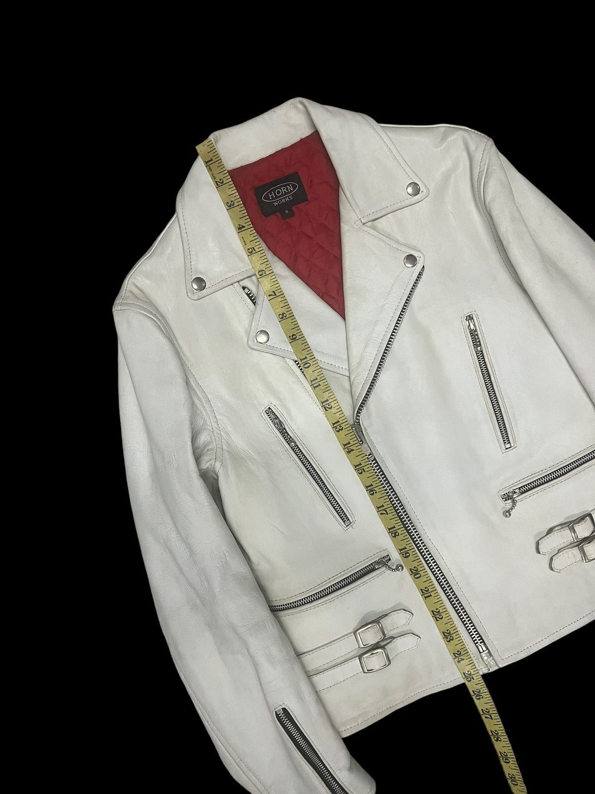 Genuine Leather Vintage Horn Works by Kakuishi Double Collar Leather Jacket Size US S / EU 44-46 / 1 - 17 Thumbnail