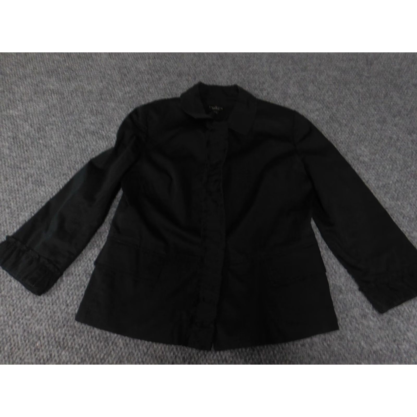 Talbots Talbots Blazer 6 Black Womens Snap Casual Stretch Size M / US 6-8 / IT 42-44 - 3 Thumbnail