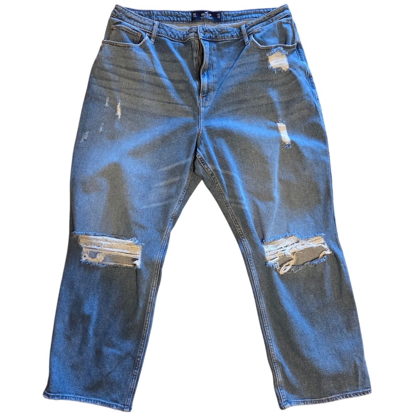 Hollister Hollister High Rise Dad Jeans - Size 34x29 - Acid Wash Size 34" / US 12 / IT 48 - 1 Thumbnail
