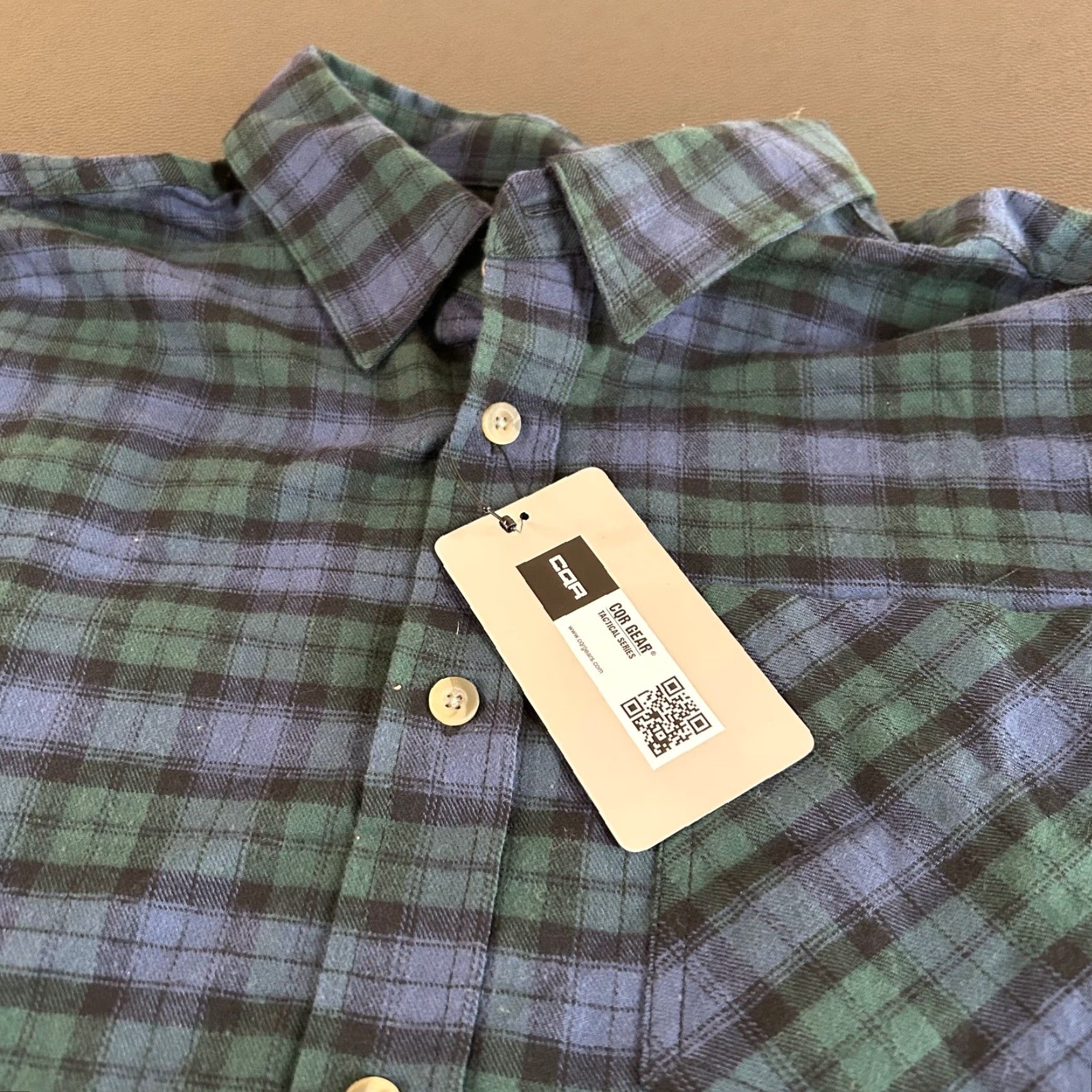 Vintage CQR Flannel Shirt Mens Medium Blue Plaid Button-Up Long Sleeve NWT Size US M / EU 48-50 / 2 - 4 Thumbnail