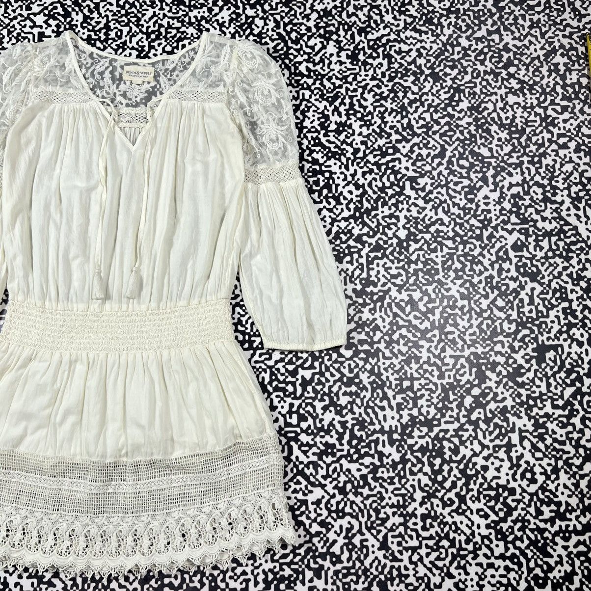 Denim & Supply Ralph Lauren Vintage Y2K Denim & Supple Ralph Lauren Lace Boho Mini Dress Size S / US 4 / IT 40 - 6 Thumbnail