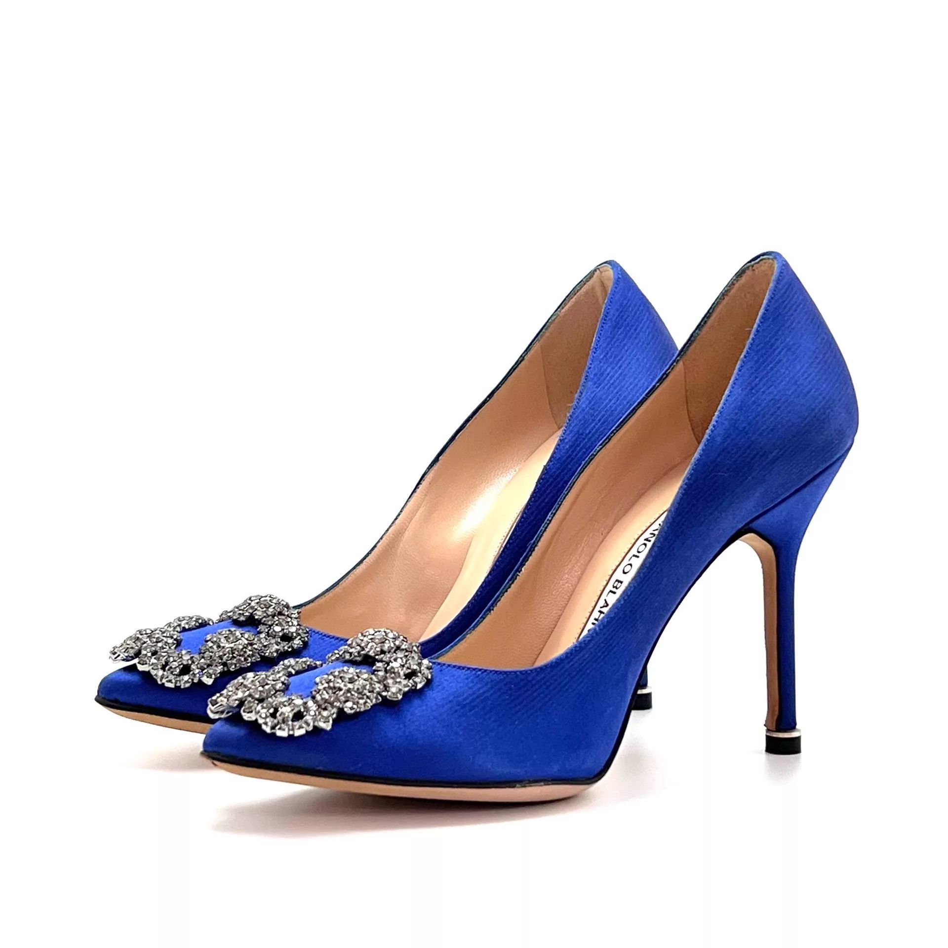 Manolo Blahnik Manolo Blahnik Satin Crystal Buckle Pumps 35 Size US 4.5 / IT 34.5 - 1 Thumbnail