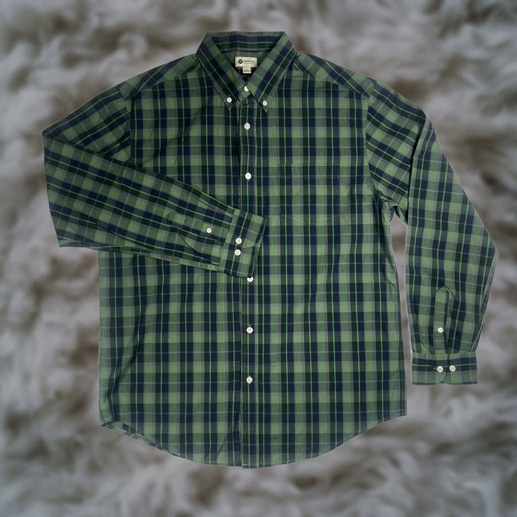 Haggar Haggar Plaid Button Front Shirt Men's L Multicolor Long Sleeve Flannel Size US L / EU 52-54 / 3 - 1 Thumbnail