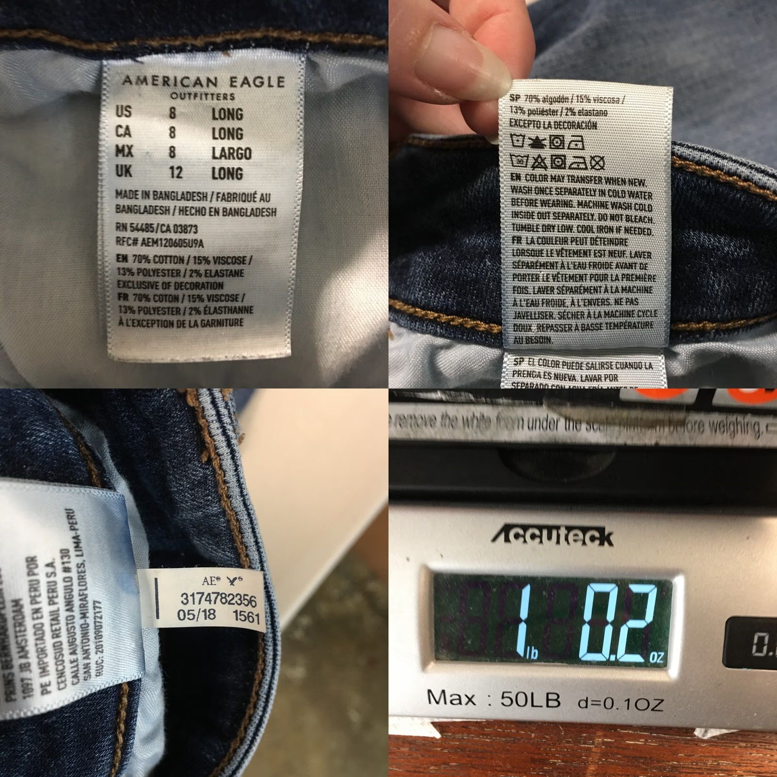 American Eagle Outfitters American Eagle Outfitters Jegging Jeans Womens 8L Blue Denim Regular Stretch Pocket 5-Pocket Design Size 30" / US 8 / IT 44 - 10 Thumbnail