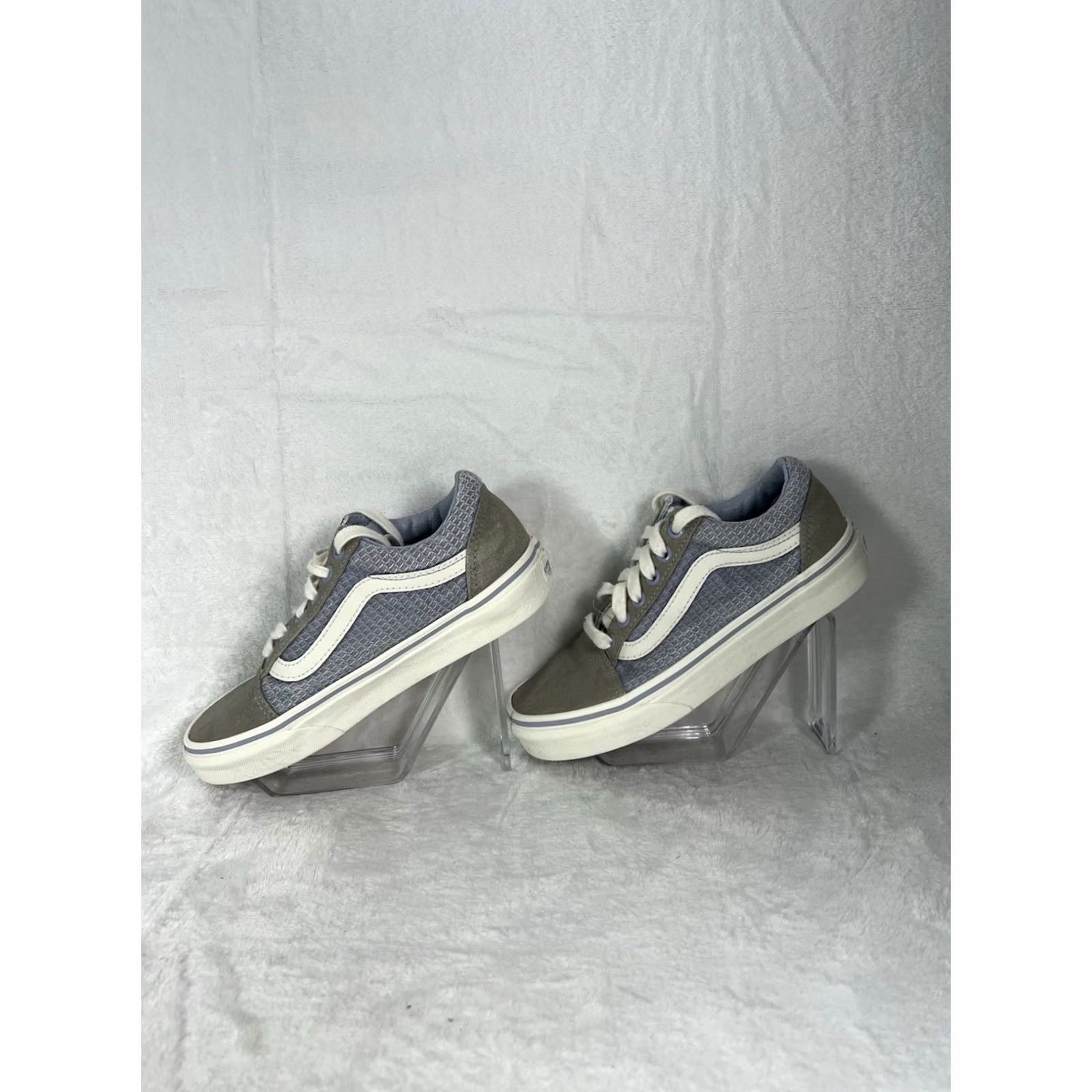 Vans Vans Off The Wall Lace Up Men 3.5 Women 5 Blue Gray Casual Sneaker Size ONE SIZE - 3 Thumbnail