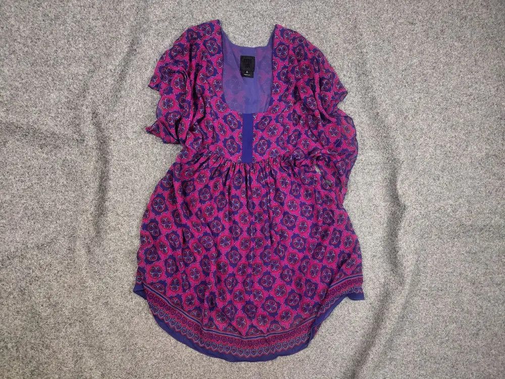 Anna Sui Anna Sui Design Mixed Art Silk Dress dolman sleeve Tunik Size M / US 6-8 / IT 42-44 - 1 Thumbnail