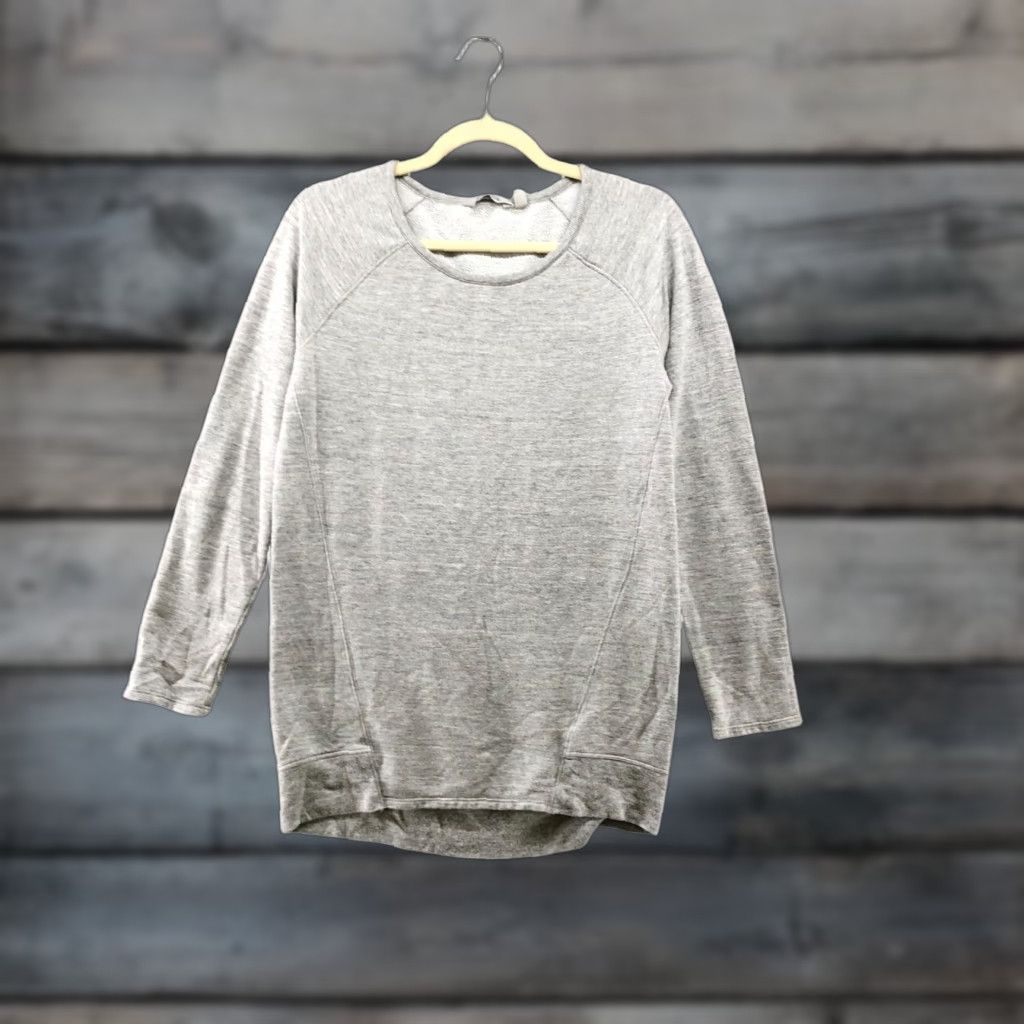 Athleta Athleta Sweatshirt Womens XXS Gray Relaxed Crewneck Longline Lightweight Size XXS / US 00 / IT 34 - 1 Thumbnail