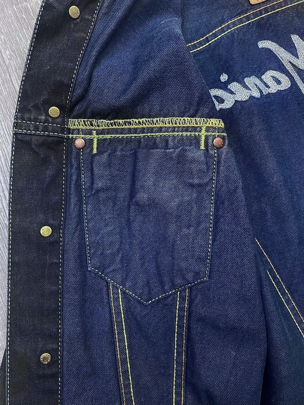 Evisu Evisu Maniacs Embroidered Logo Heritage Denim Jeans Jacket Size L / US 10 / IT 46 - 24 Thumbnail