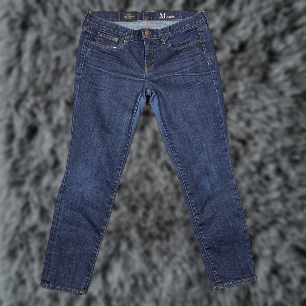 J.Crew J.Crew Toothpick Jeans Womens Size 31 Ankle Skinny Blue Denim Size 24" / US 00 / IT 34 - 1 Thumbnail