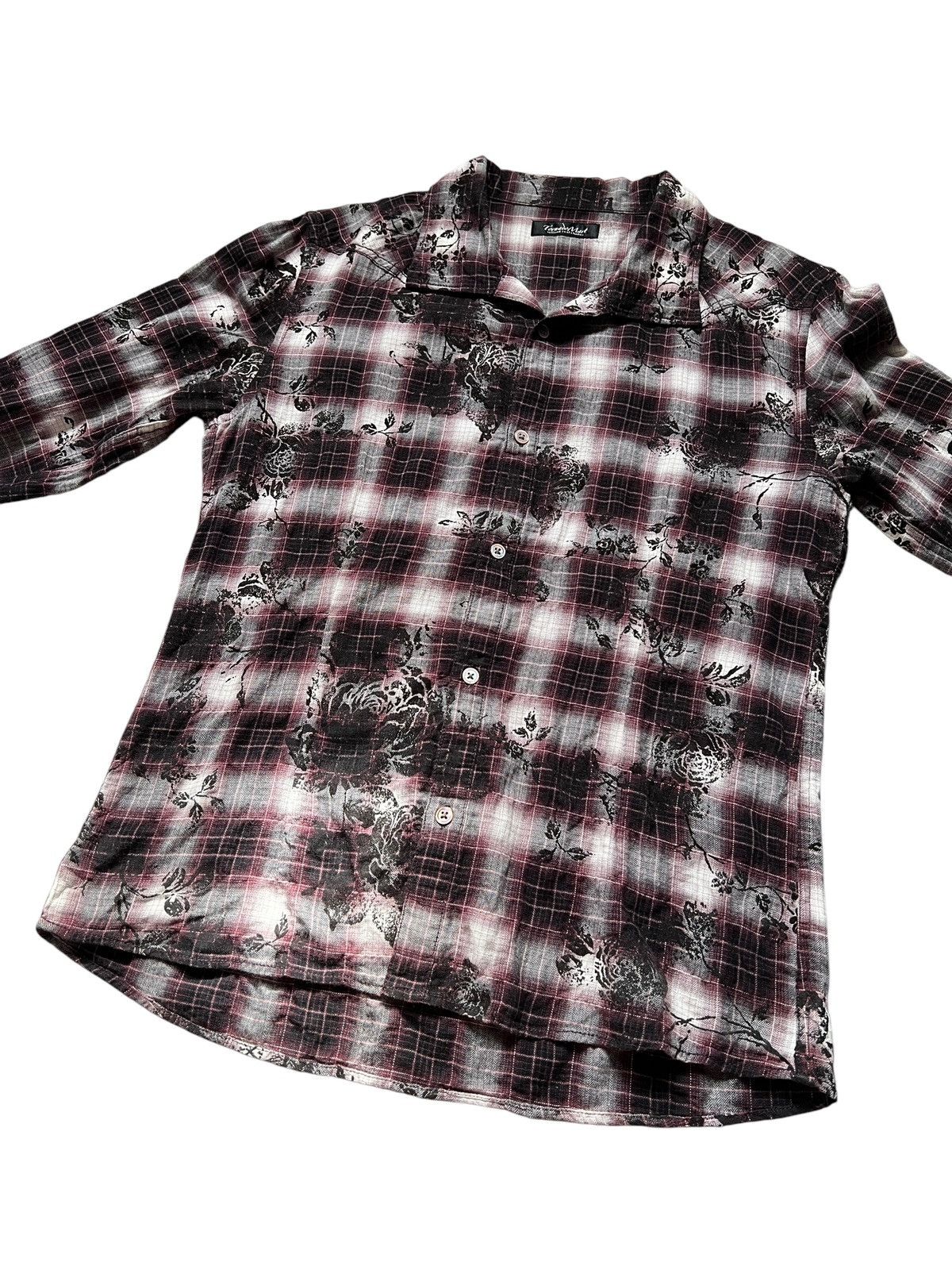 Tornado Mart Tornado Mart Black Rose Print Western Button Up Shirt Size US S / EU 44-46 / 1 - 9 Thumbnail