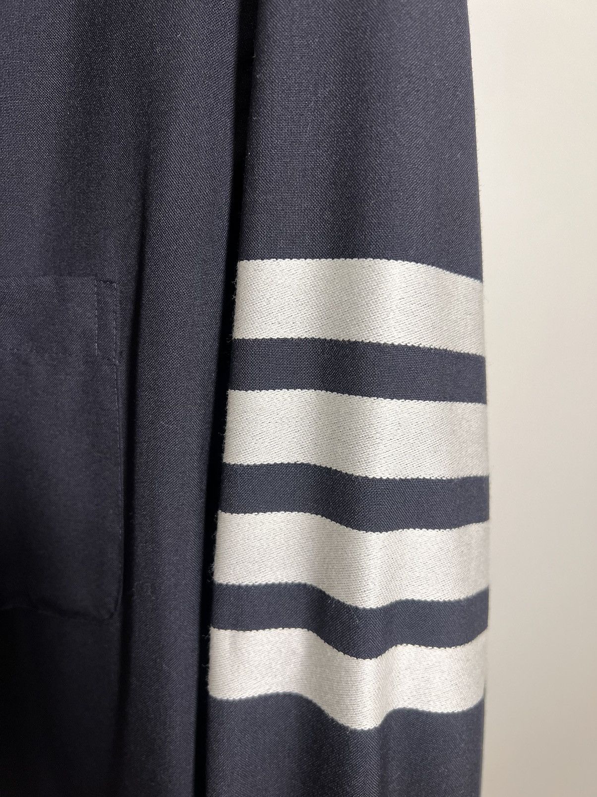 Thom Browne Thom Browne Navy 4-Bar Shirt Jacket Size 2 / M Size US M / EU 48-50 / 2 - 3 Thumbnail