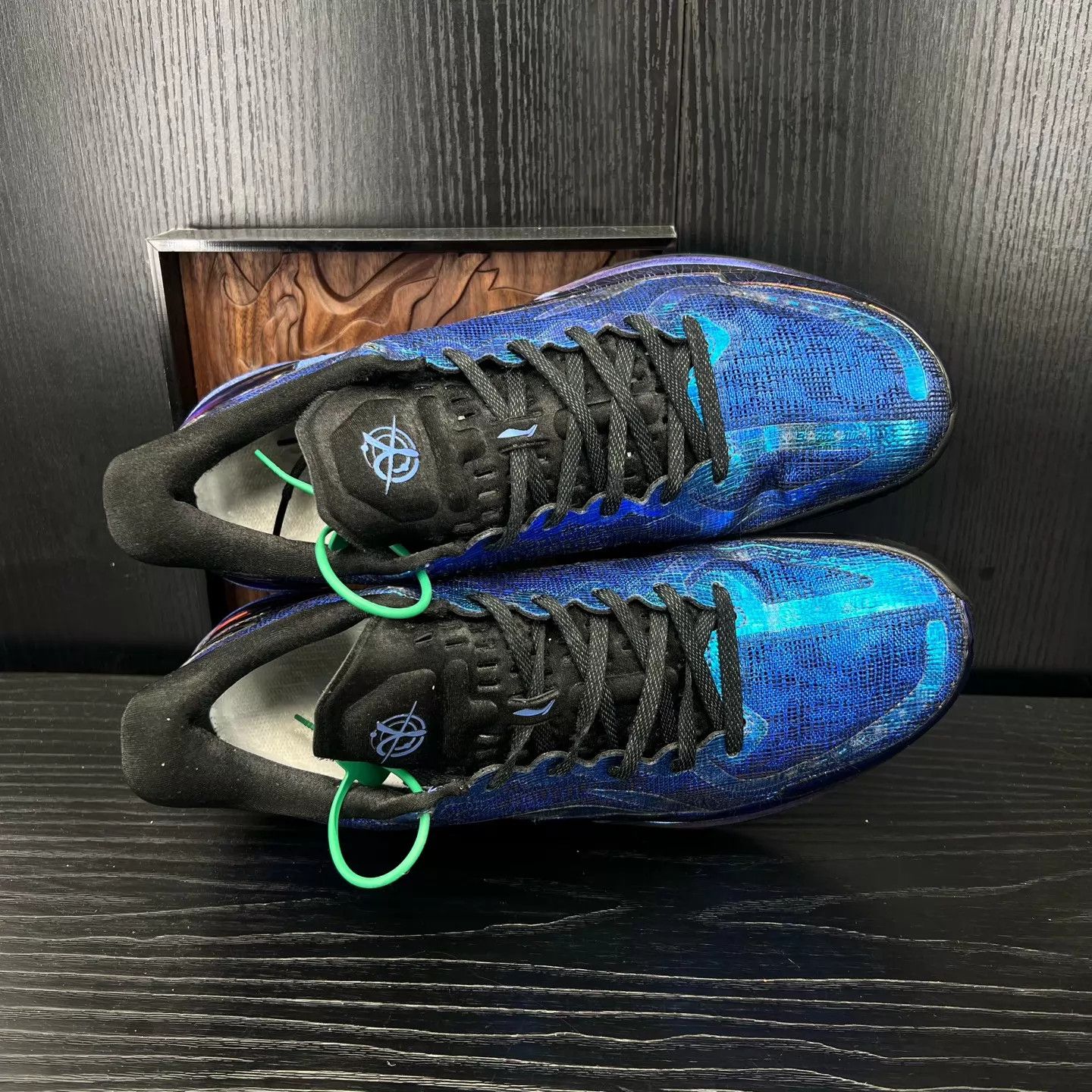 Li-Ning LI-NING Gama Shoes Black & Blue 43 Original Box Like New Size US 10 / EU 43 - 6 Thumbnail