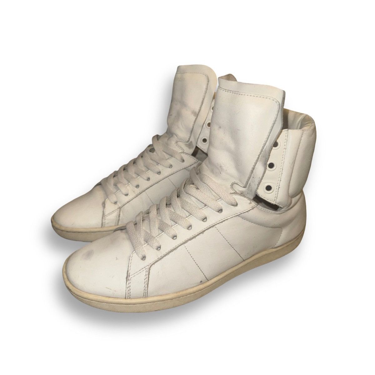 Saint Laurent Paris Saint laurent paris SL/01H White High Tops Size US 6.5 / EU 39-40 - 3 Thumbnail