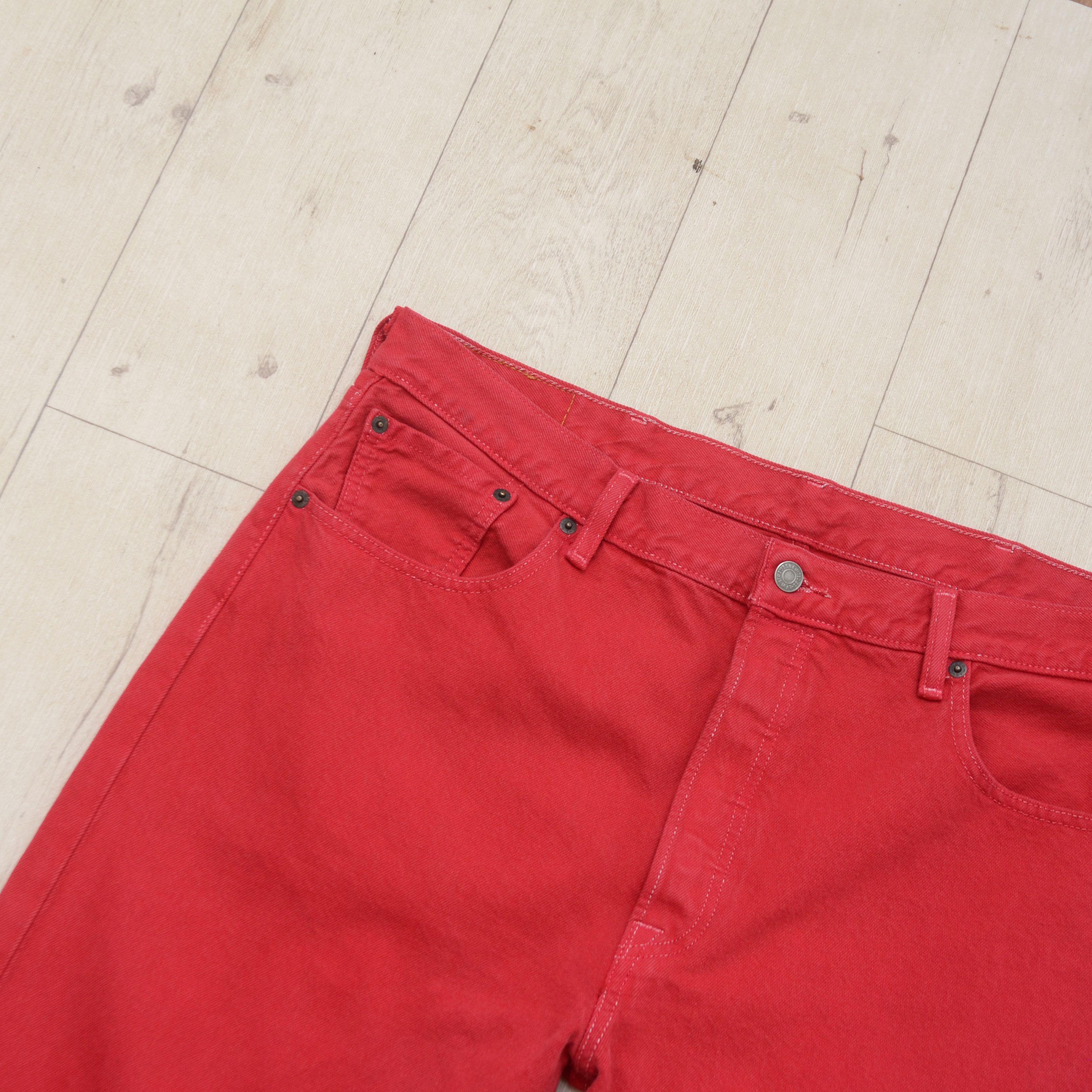 Levi's Vintage Clothing Levi’s Vintage Jeans 501 Men’s Red Distressed 1990’s Rare Size US 38 / EU 54 - 5 Thumbnail