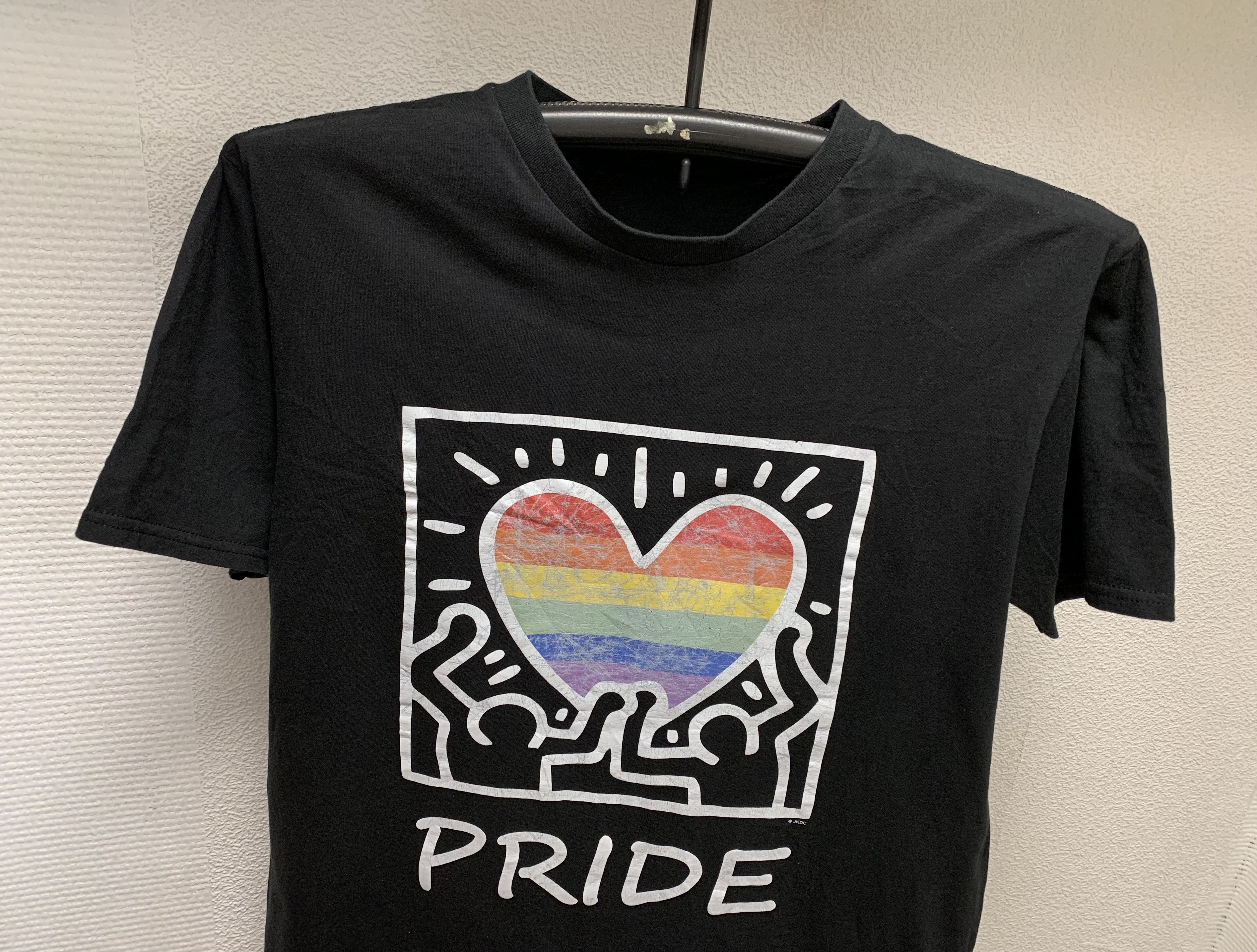 Keith Haring Keith haring pride 🏳️‍🌈 LGBT heart black t-shirt M-L sz Size US L / EU 52-54 / 3 - 3 Thumbnail