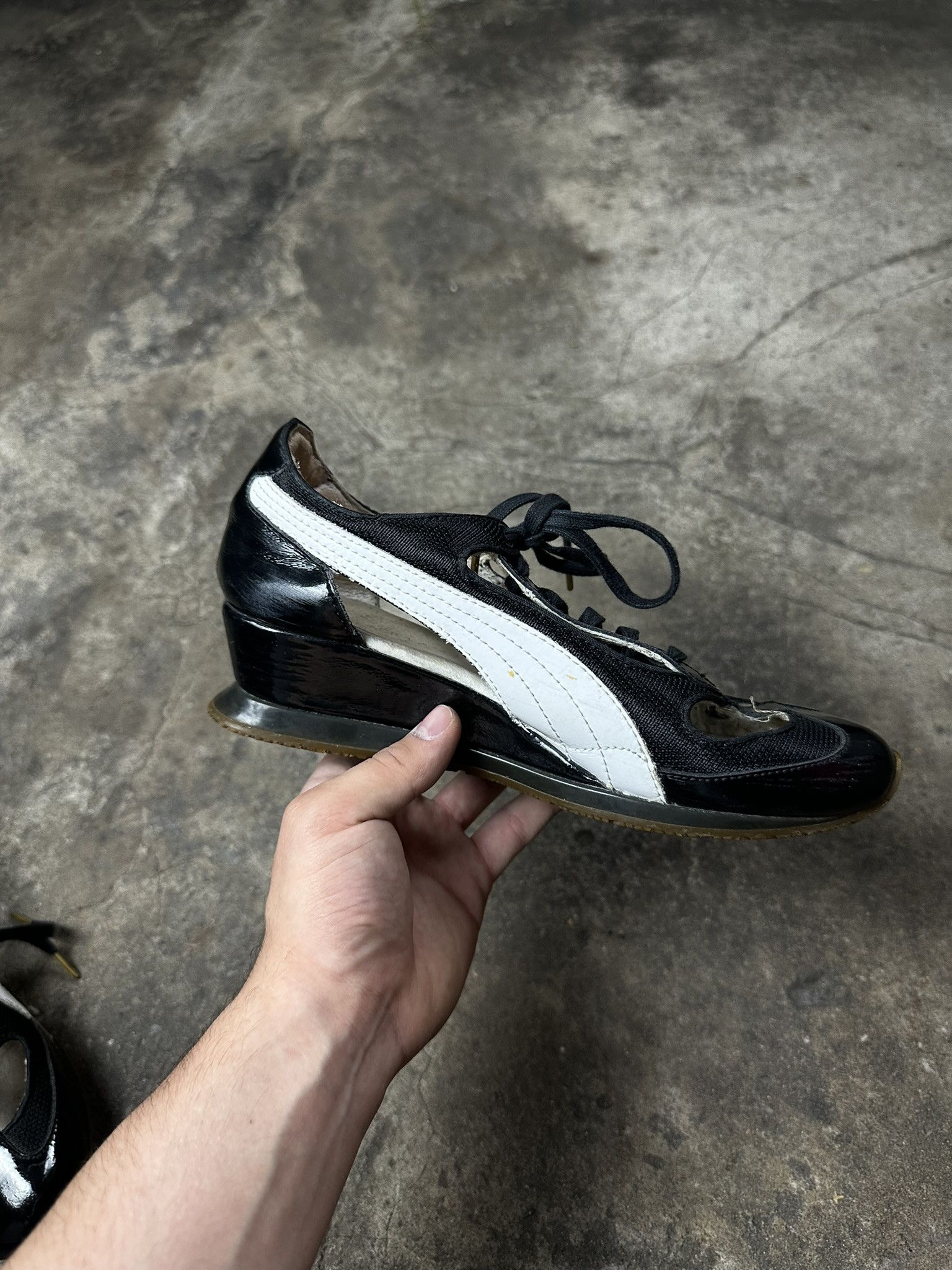 Puma 2000s Puma Heel Avant Garde Balette Y2k Shoes Size US 7 / IT 37 - 2 Thumbnail