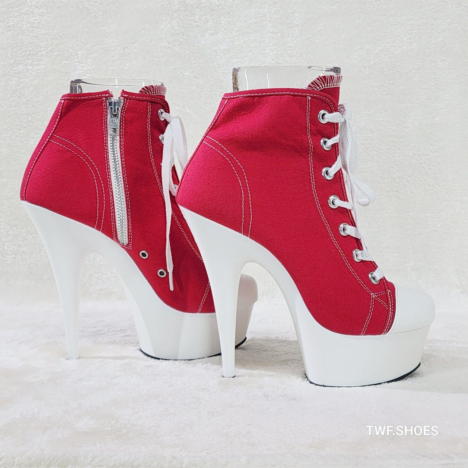 Other 600SK UV High Heel Platform Sneakers Delight Red White Black Size US 12 / IT 42 - 3 Thumbnail