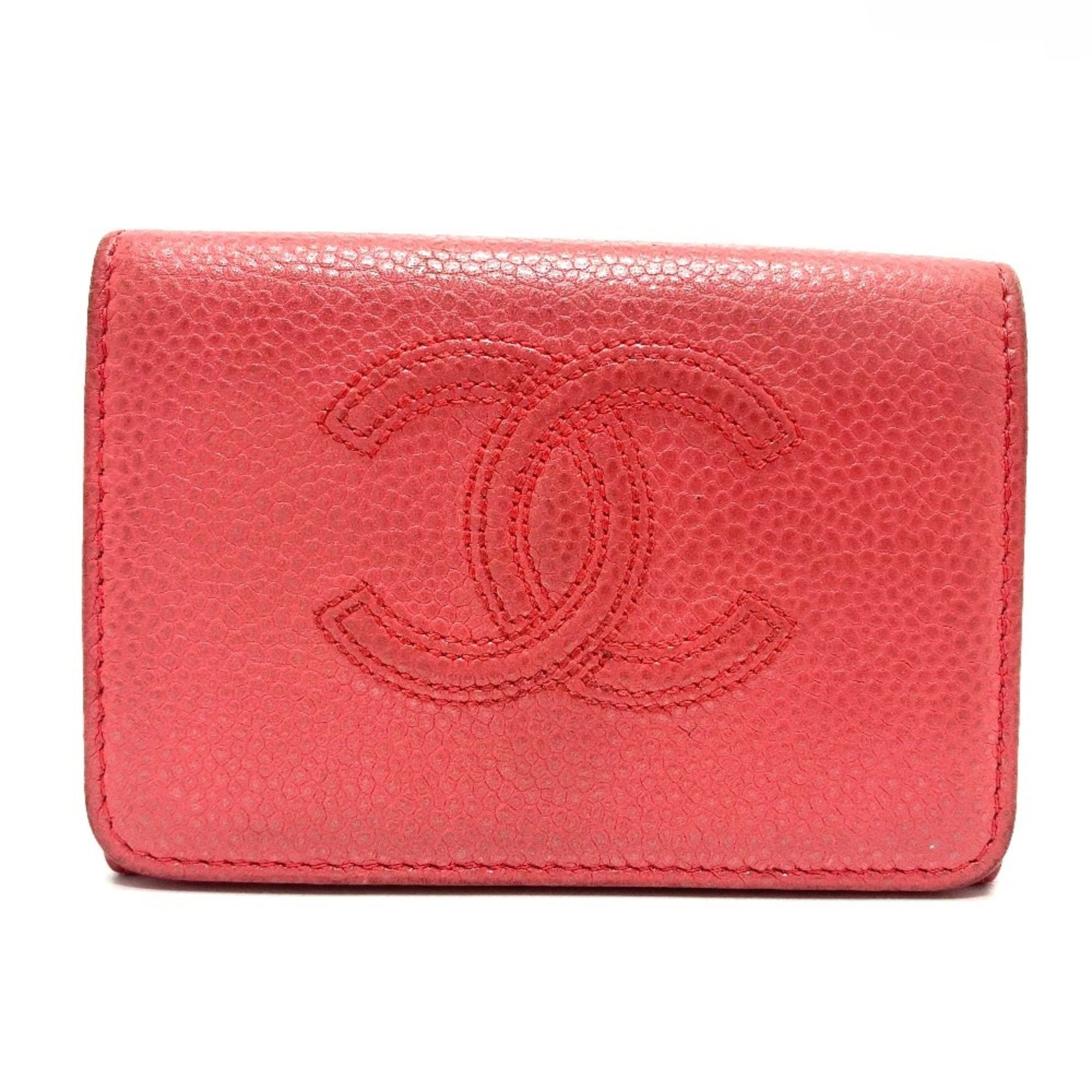 Chanel Chanel A70796 CC Mark Compact Trifold wallet salmon pink Size ONE SIZE - 1 Thumbnail