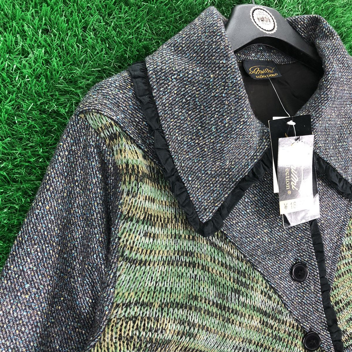 Japanese Brand Vintage 90's Knit Wool Jacket Button up Size S / US 4 / IT 40 - 2 Thumbnail
