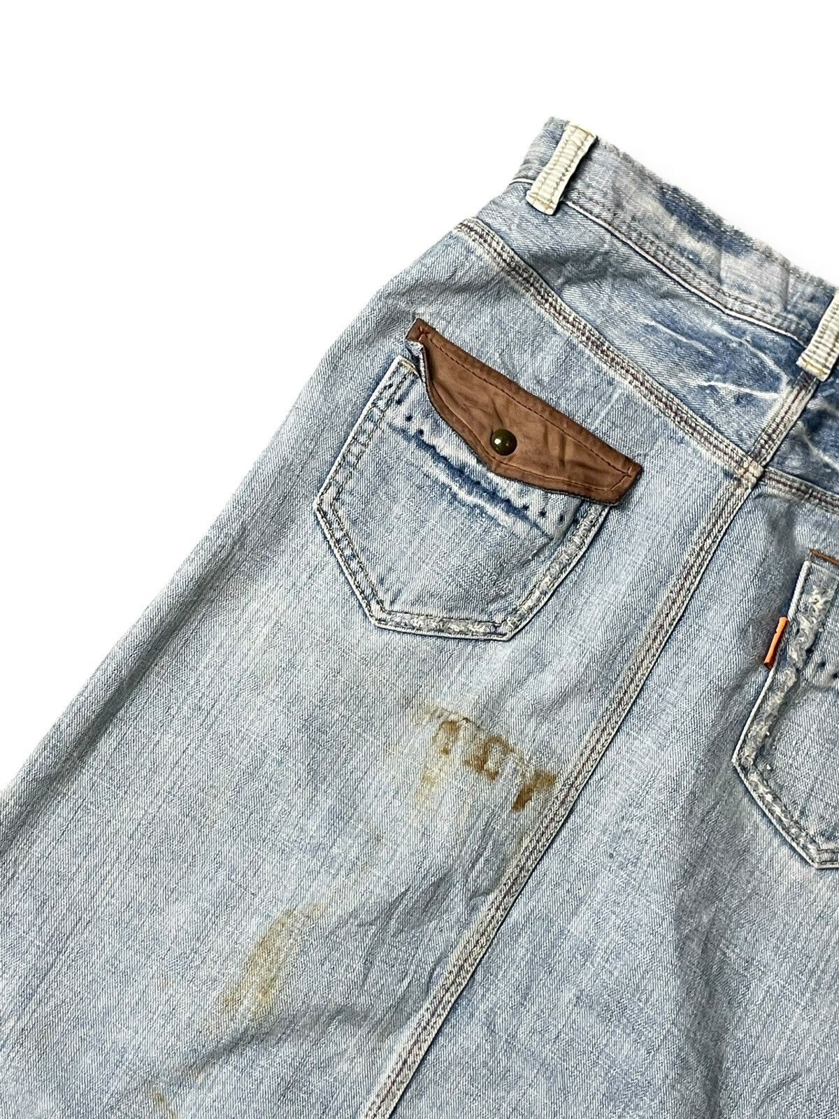Japanese Brand Cube Sugar Brand Denim Midi Skirt (66) Size 27" / US 4 / IT 40 - 5 Thumbnail