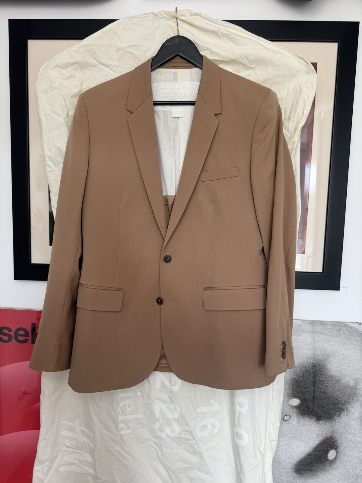 Maison Margiela Maison Margiela x H&M Beige Wool Blazer Classy Designer Rare Size 42R - 1 Thumbnail