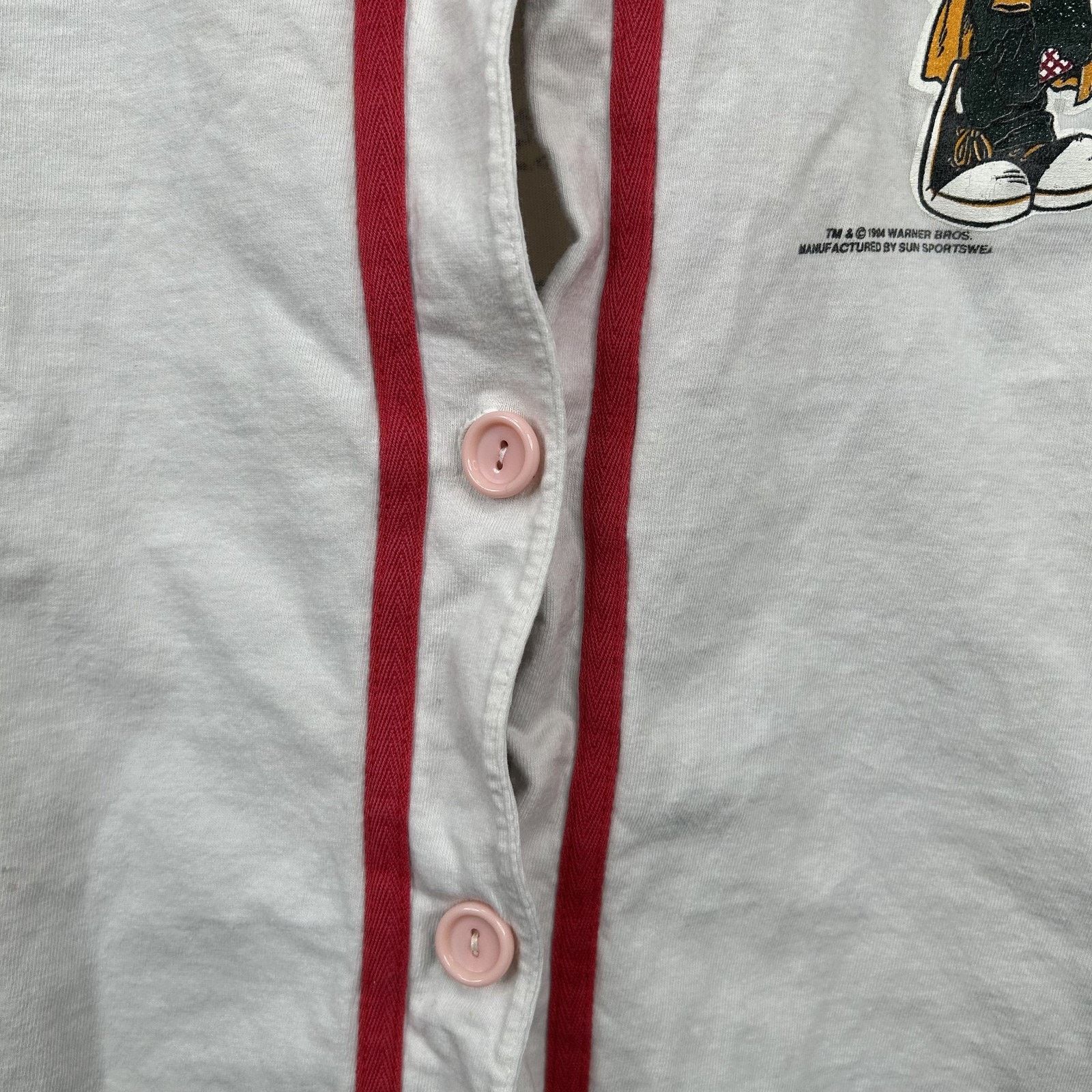 Other Vintage Bugs Bunny & Taz Button-Up Baseball Style Tee Large Size US L / EU 52-54 / 3 - 4 Thumbnail