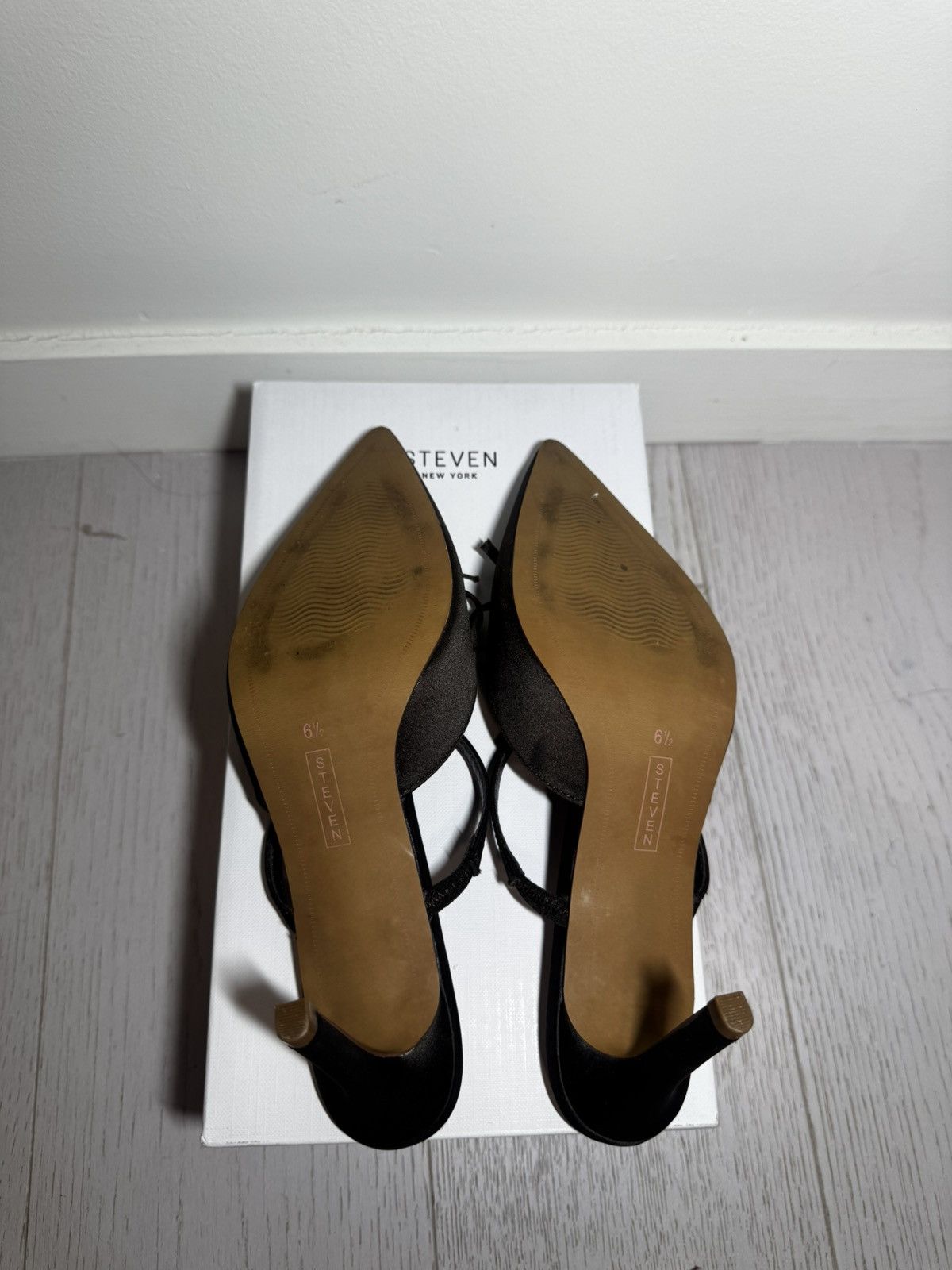Other Steve New York Brown Satin Mule/Kitten Heel Size US 6.5 / IT 36.5 - 4 Thumbnail