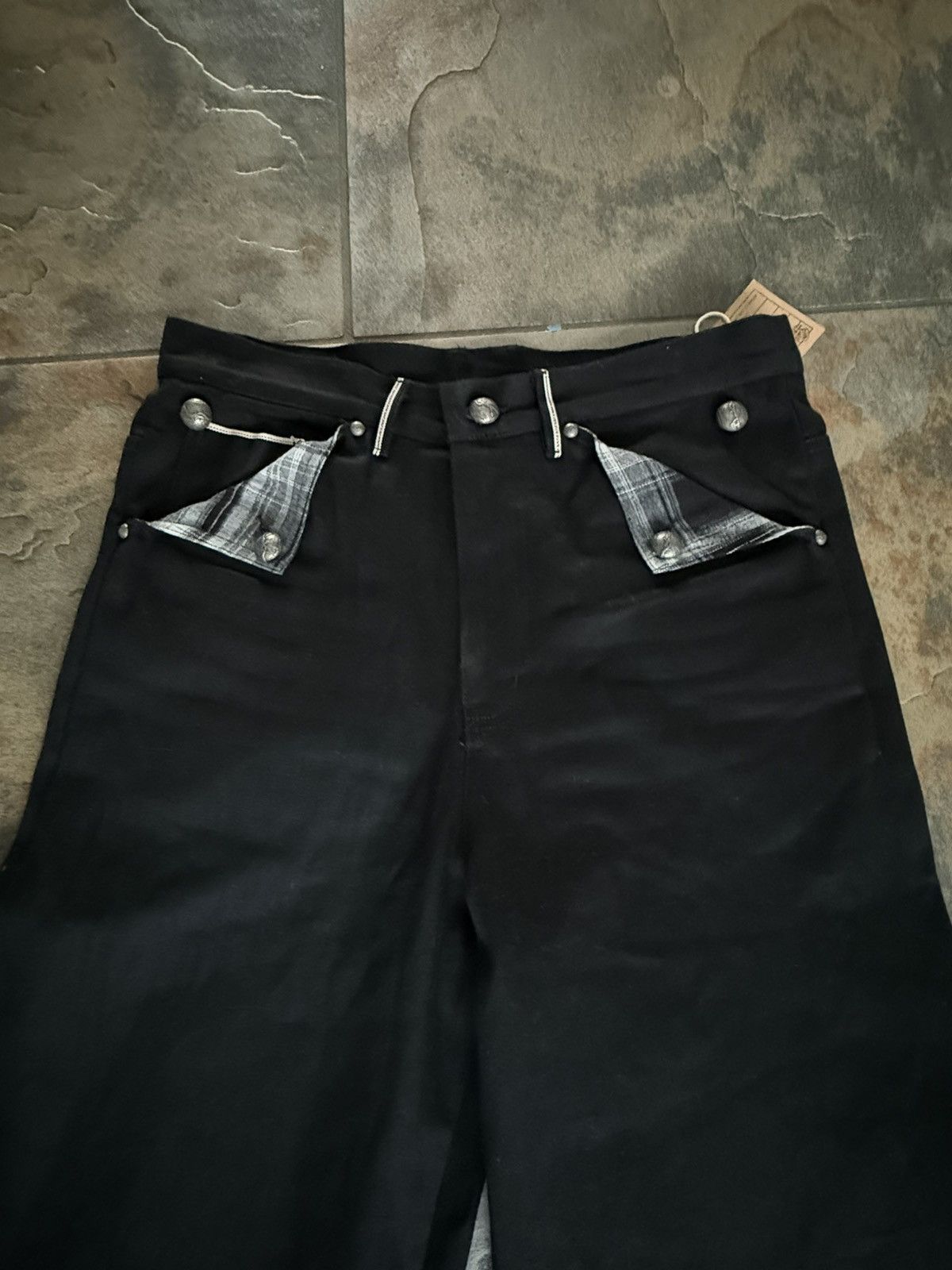 Other Ditch Japanese Selvedge Slub Denim (Jet Black) Size US 32 / EU 48 - 2 Thumbnail