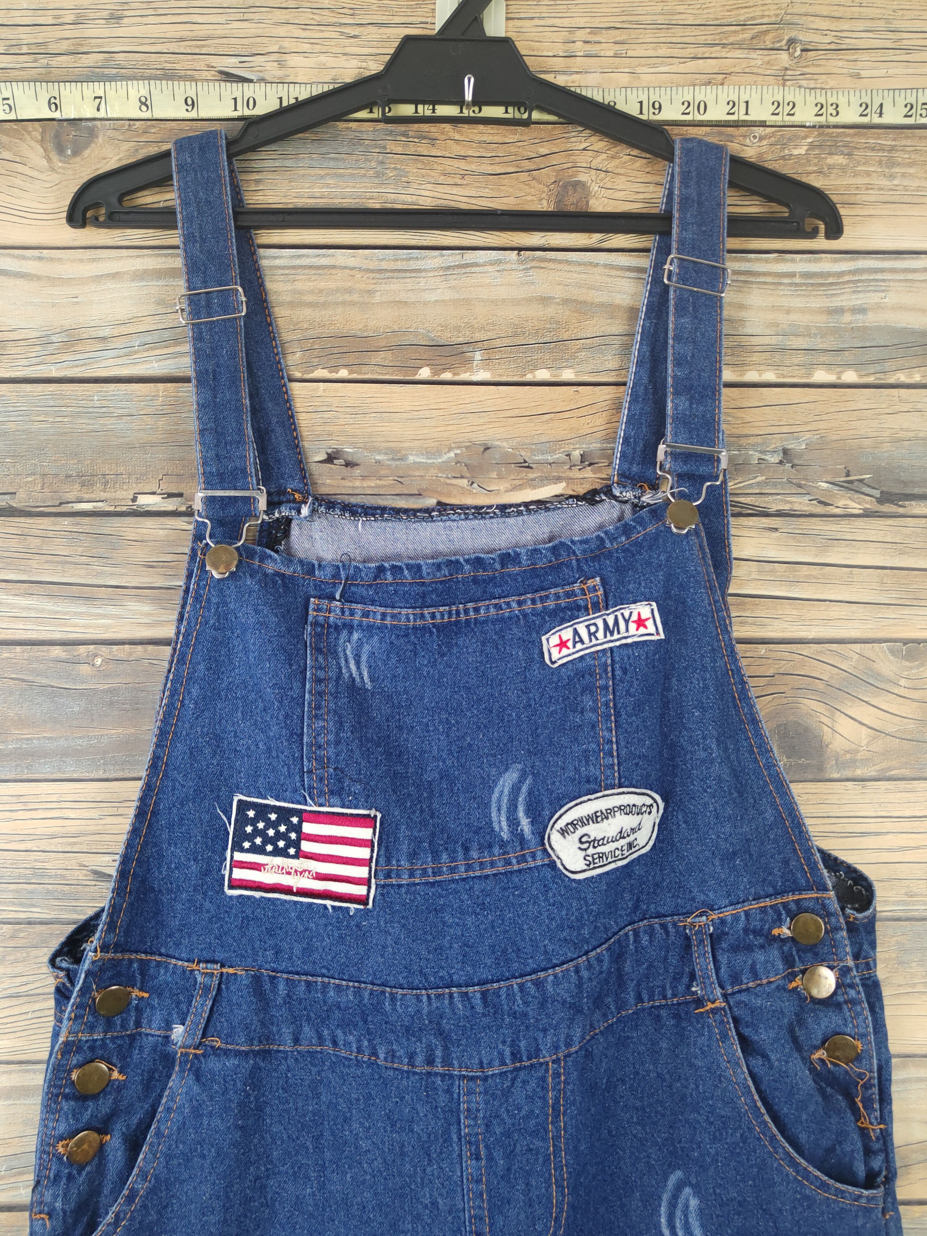 Japanese Brand × Vintage Vintage Japanese Brand Dark Blue Denim Jumpsuits Size 35" - 2 Thumbnail