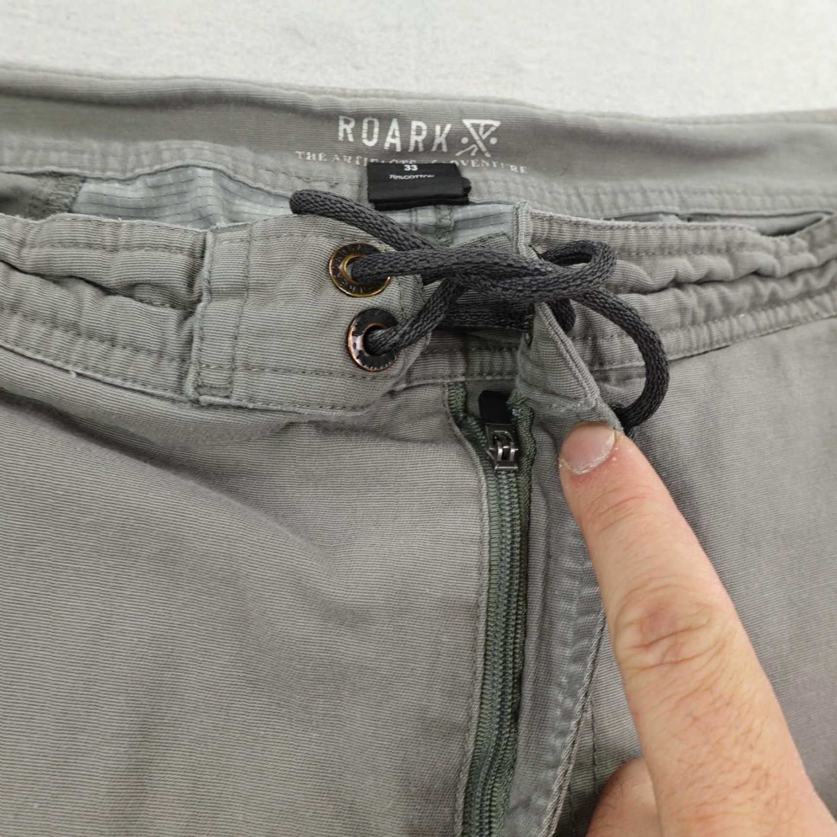 Roark Roark Men's Chino Shorts 33 Gray Travel Hiking Outdoors Stretch Casual summer Size US 33 - 4 Thumbnail
