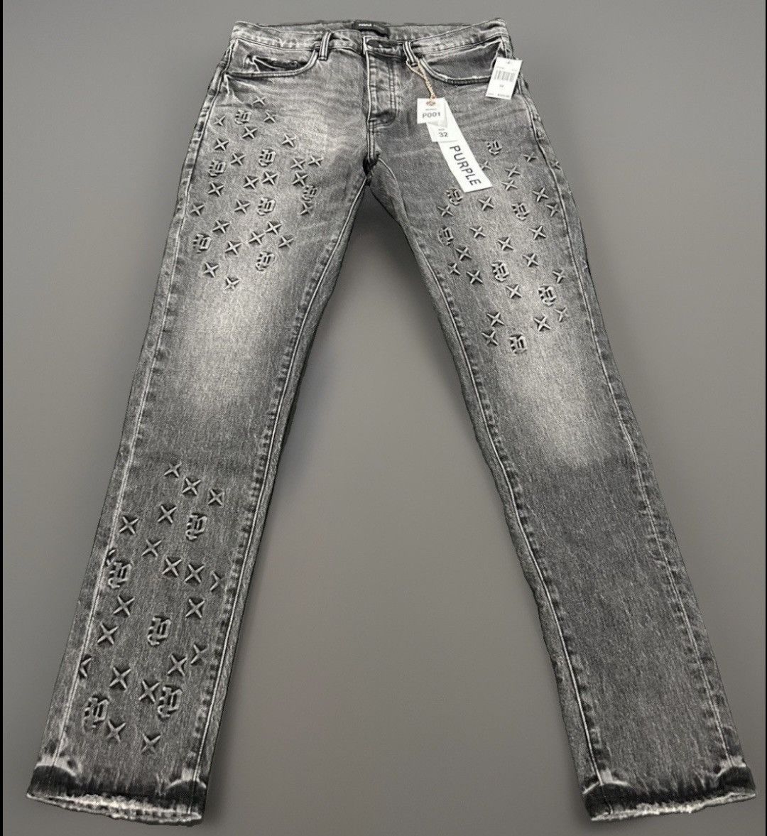 Purple Brand Purple Brand P001 “Embossed Monogram” Skinny Jeans Size 32 Size US 32 / EU 48 - 1 Thumbnail