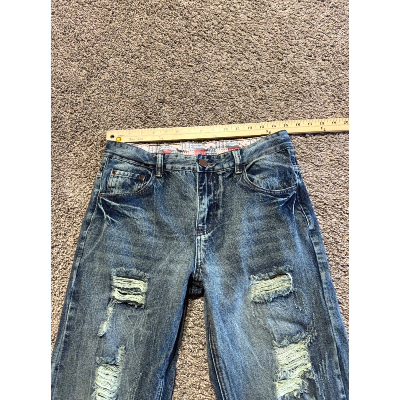 Denime **Men Flex Skinny Jeans Size 30 Blue Distressed Stretch** User: Men Flex Skinny Jeans Size 30 Blue Distressed Stretch Flex Size US 30 / EU 46 - 6 Thumbnail