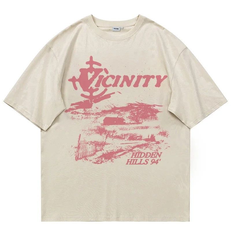 Designer × Vintage Beige Harajuku T-Shirt Summer 2025 Size US L / EU 52-54 / 3 - 1 Preview