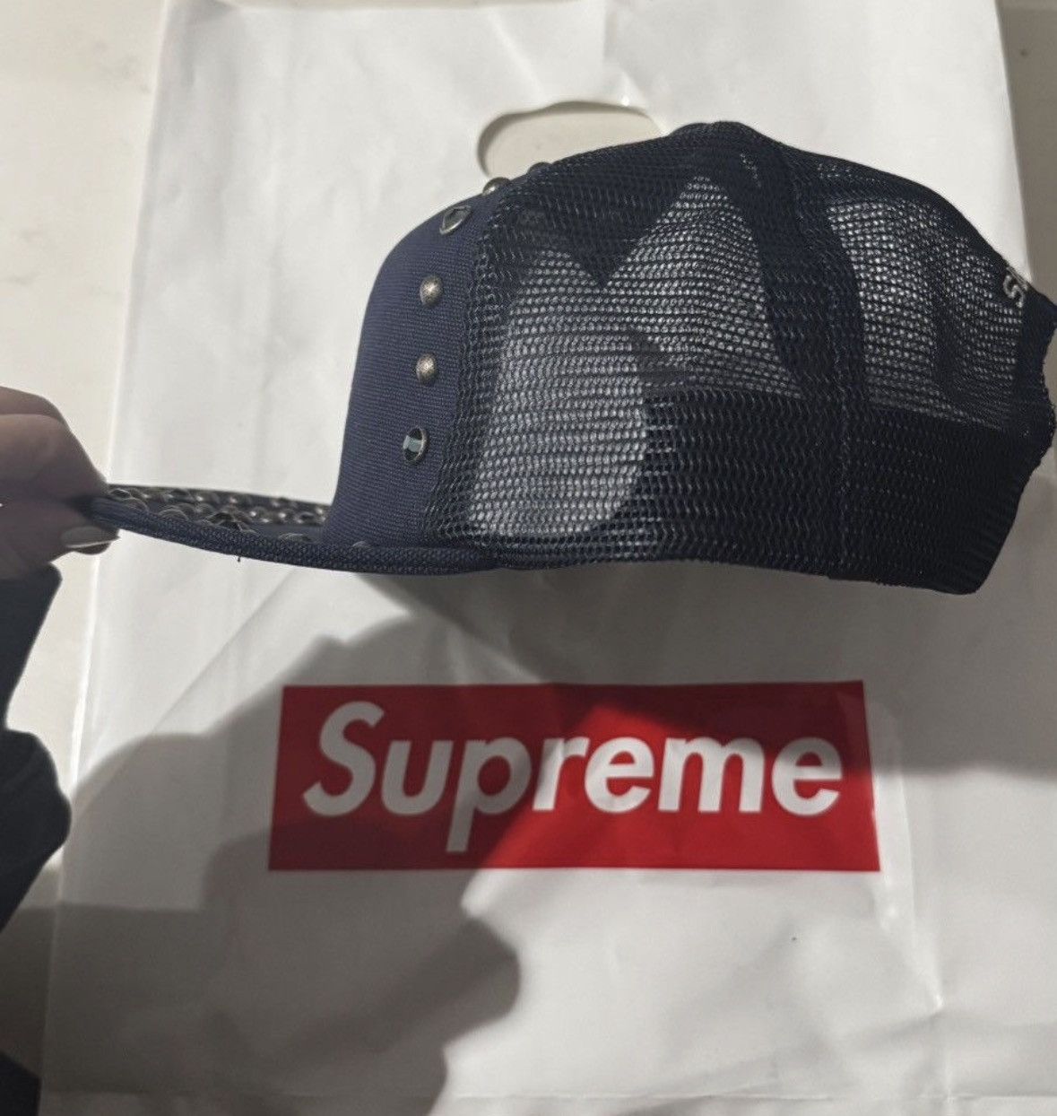 B.B. Simon × Supreme Supreme B.B Simon Studded Mesh Back 5-Panel Size ONE SIZE - 3 Thumbnail